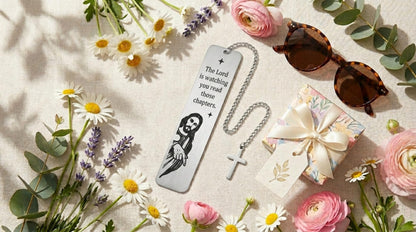 Funny Gifts Bookmark for Women Men Best Friend Sister Gag Gift for Book Lovers Christian Book Marker with Chain Jesus Reading Gift for Reader Birthday (1)