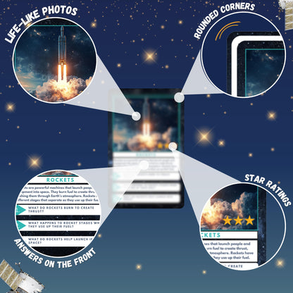Little Known Truths Outer Space Trivia Flash Cards for Kids Ages 3+, Educational Solar System Learning Game, STEM Astronomy Fact Cards in Metal Tin, Screen-Free Travel Toy