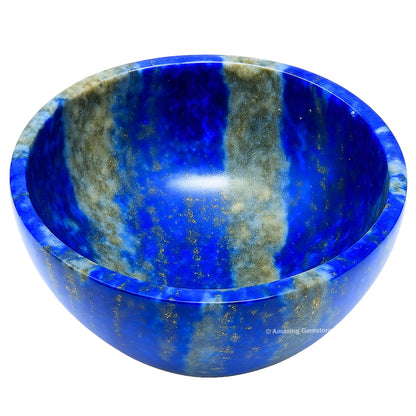 Lapis Lazuli Crystal Bowl - 2 Inch Decorative Bowls for Room and Home Decor - Gemstone Healing Crystals for Elegant Display, Positive Energy Balance and Gift