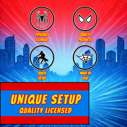 Unique Spider-Man Party Decorations | Swirl Decor Set | Officially Licensed | Jointed Banner and Hanging Swirls | Birthday Decor For Kids, Photo Backdrops, Party Rooms