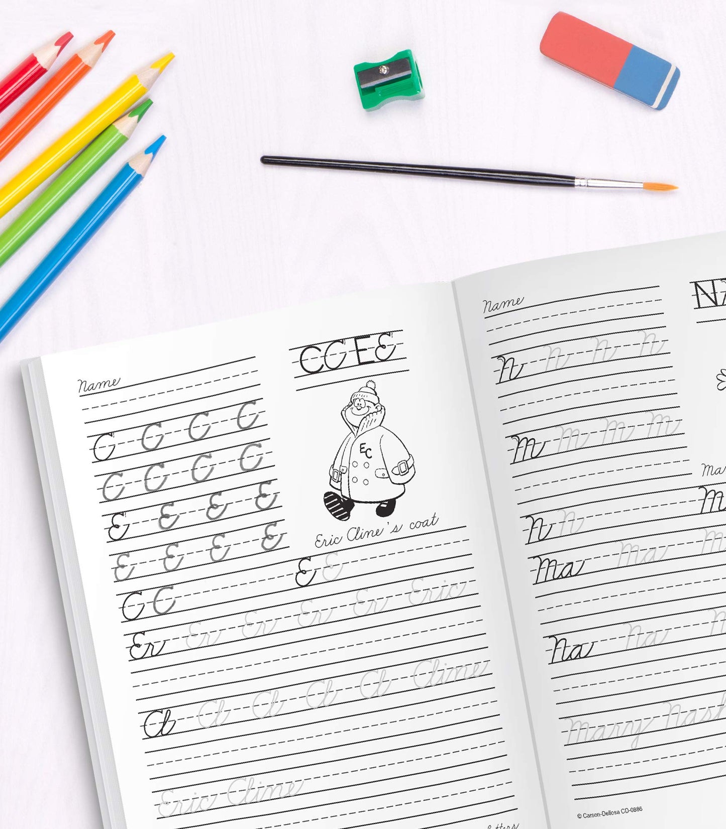 Carson Dellosa Beginning Cursive Handwriting Workbook, Traditional Writing Book With Number and Letter Tracing and Sight Words Practice, Classroom or Homeschool Curriculum