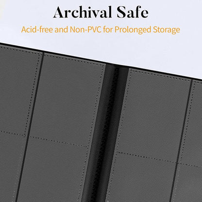 Heavy Duty Card Binder, Fabmaker 9 Pocket Trading Card Binder Holds 360 Cards, Sleek Side-Loading Card Album, Sturdy Card Collection Folder for Game Cards, Sport Cards, Green