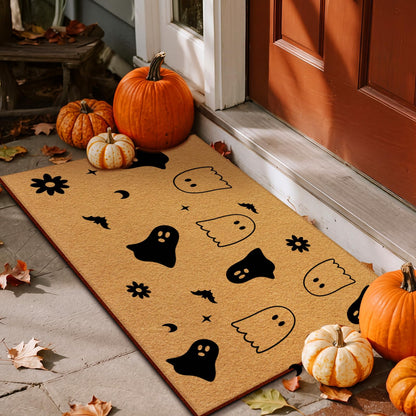 Yookeer 14 Pcs Fall Halloween Stencils for Door Mats, Reusable Pumpkin Ghost Welcome Templates for Autumn Halloween Painting on Doormat Wood Signs Wall Crafts DIY Project