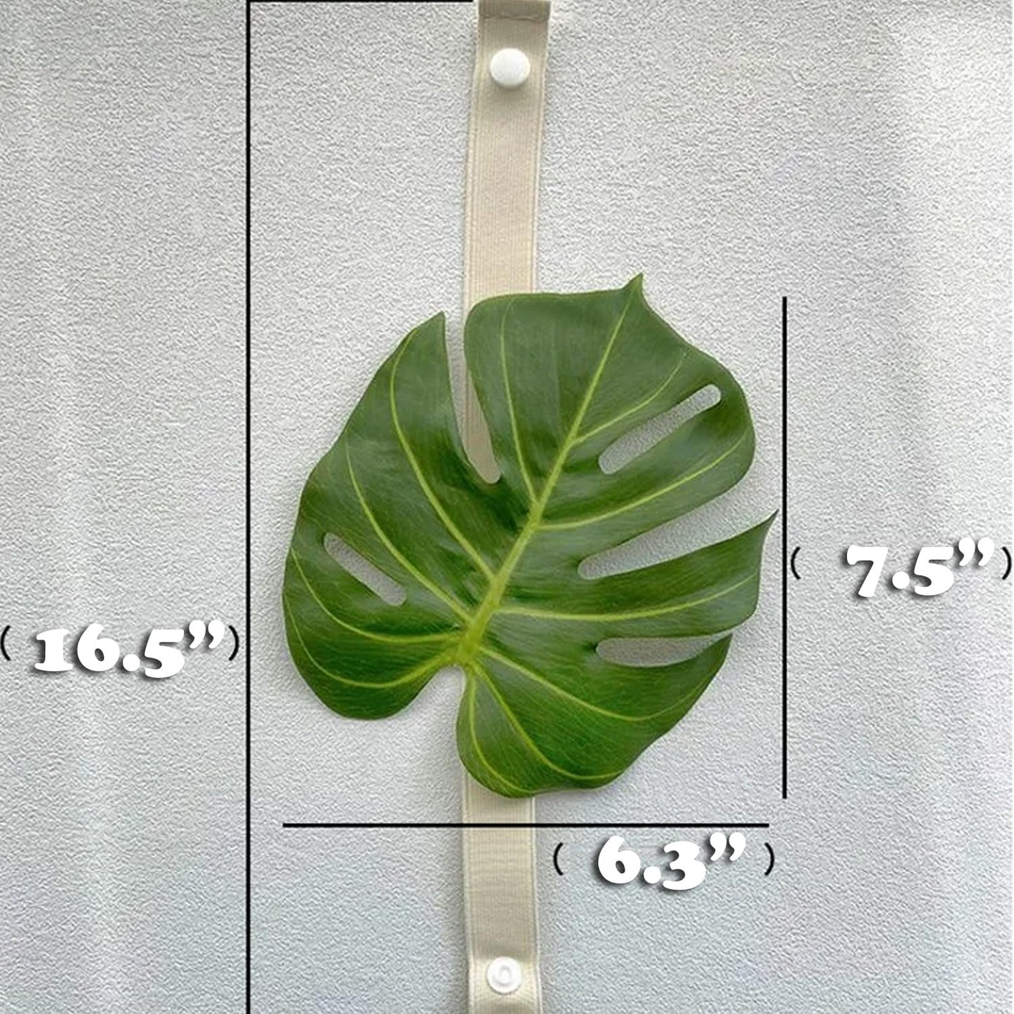 2pcs Monstera Leaf Curtain Tiebacks - Curtain Holdbacks Ties with Large Leaf Designs Adjustable Length Curtain Tie Holder for Drapes (Green Leaf)