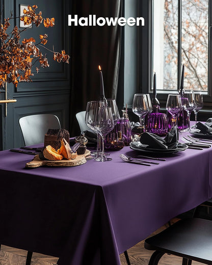 Pureegg Plastic Table Cloth Disposable 20 Pack, 54 x 108 Inch Table Cloths, Graduation Decorations Class of 2026, Graduation Party Tablecloths, Rectangle, Plastic Cover, Leakproof & Sturdy, Purple