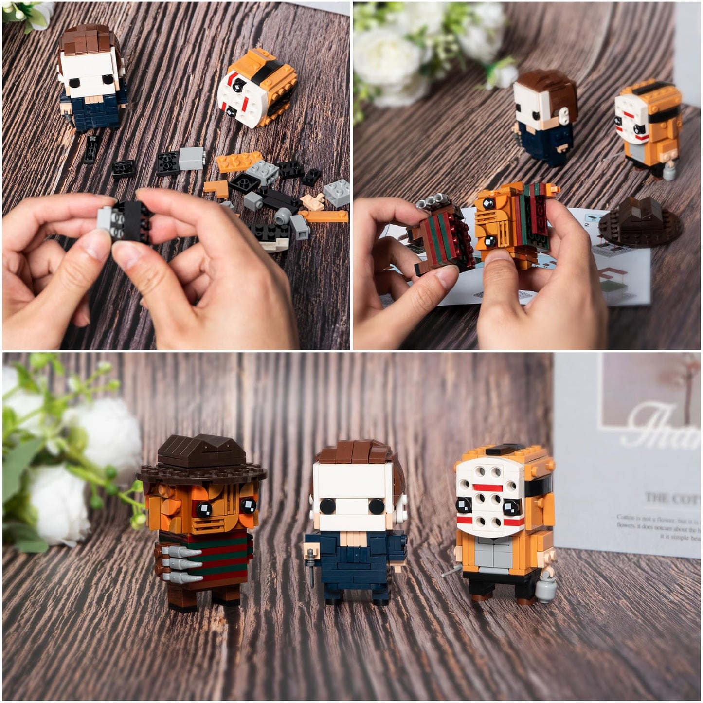 WeekCare Halloween Horror Figures Building Block Set, Scary Collectible Action Figures, Horror-Inspired Brick-Compatible Toys, Creative Display Decor, for Adults and Teens, 358 PCS