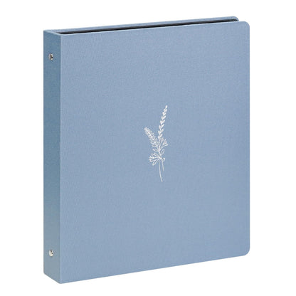 Premium Linen 3 Ring Binder 1 Inch - Decorative Hardcover Binder with Round Rings, Holds 8.5 x 11 Letter Size Paper for School, Office, Home Organization & Presentation, Wheat, Blue