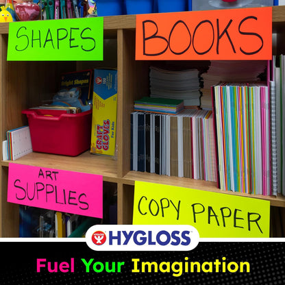 Hygloss Small Poster Board 4x11 - 50 Neon Red Single Color Poster Boards Bulk Pack - 10 Pt. Thickness Colored Poster Board Paper for Projects, Flash Cards, Signs - Posterboard Multipack 4" x 11"