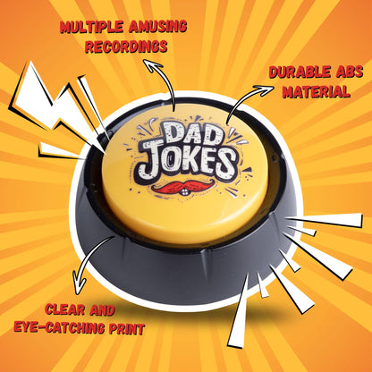Loudmore Gifts for Dad and Fathers-Talking Button with Funny Jokes Gifts from Daughter and Son White Elephant Gifts Gag Novelty Buttons Men Birthday Gift