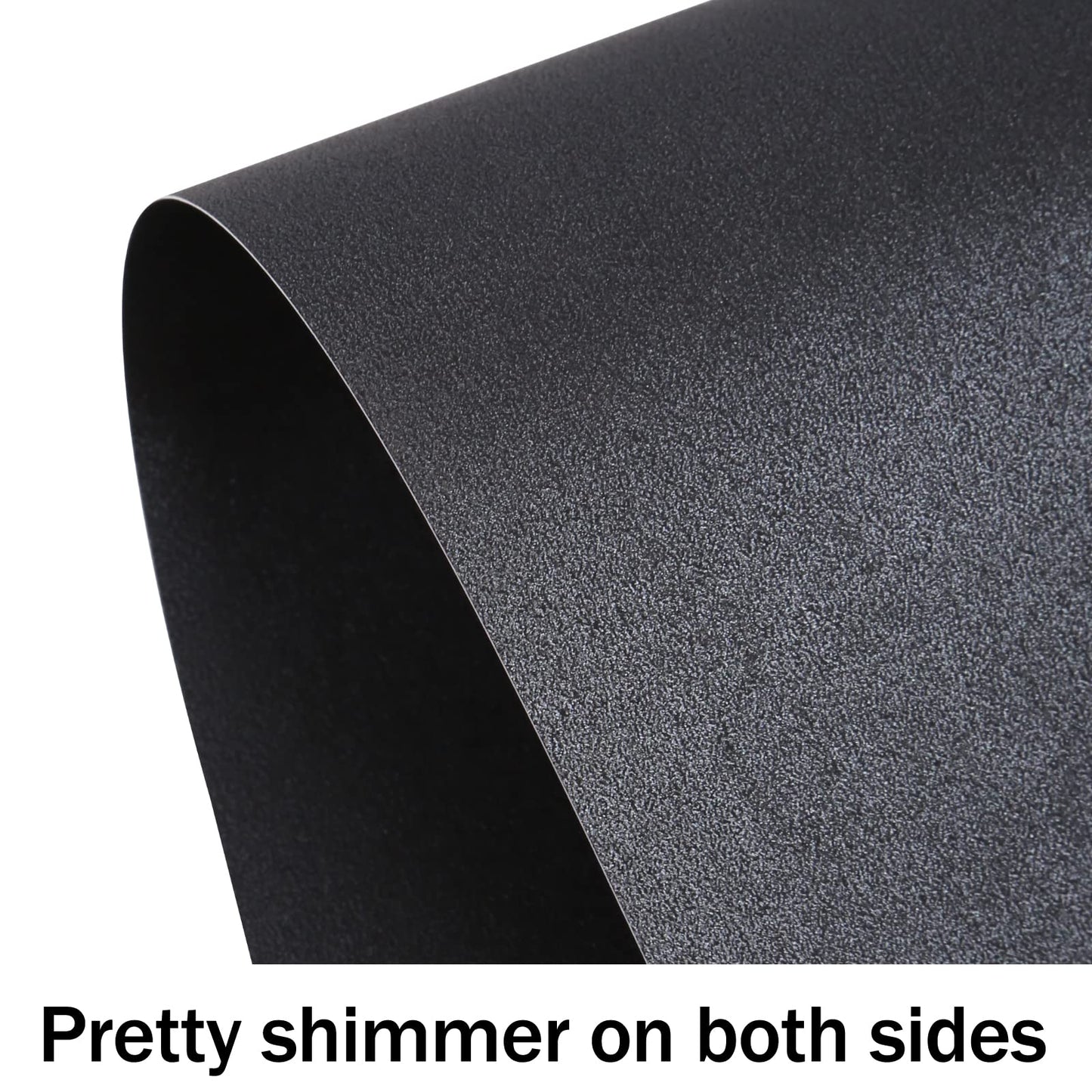 100 Sheets Black Shimmer Cardstock 8.5 x 11 Metallic Paper, Goefun 80lb Halloween Card Stock Letter Size Sheets for Invitations, Scrapbooking, Crafts, Graduations
