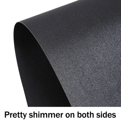100 Sheets Black Shimmer Cardstock 8.5 x 11 Metallic Paper, Goefun 80lb Halloween Card Stock Letter Size Sheets for Invitations, Scrapbooking, Crafts, Graduations