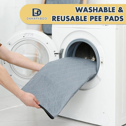 DAHAPYBOO Extra Large Washable Pee Pads for Dogs 72x72,4 Pack | Reusable Puppy Pads for Dogs Non-Slip Waterproof Pet Training Pads for Crate, Playpen, Bed, Sofa,Whelping Box, Potty Training