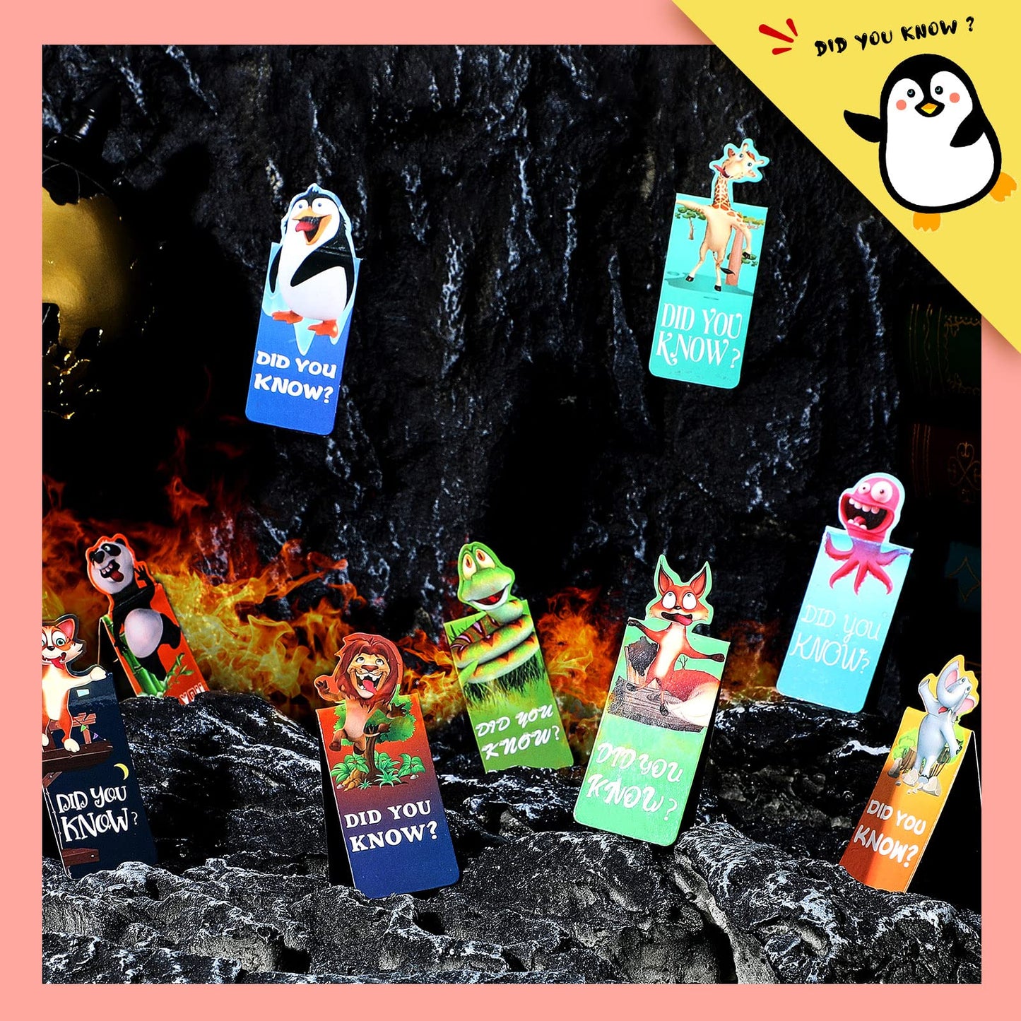 Sepamoon 48 Pcs Animal Magnetic Bookmarks, Cute Page Markers for Classroom Rewards, Teacher Prize Supplies, Reading Incentives, Party Favors, Book Lovers Gifts Bulk