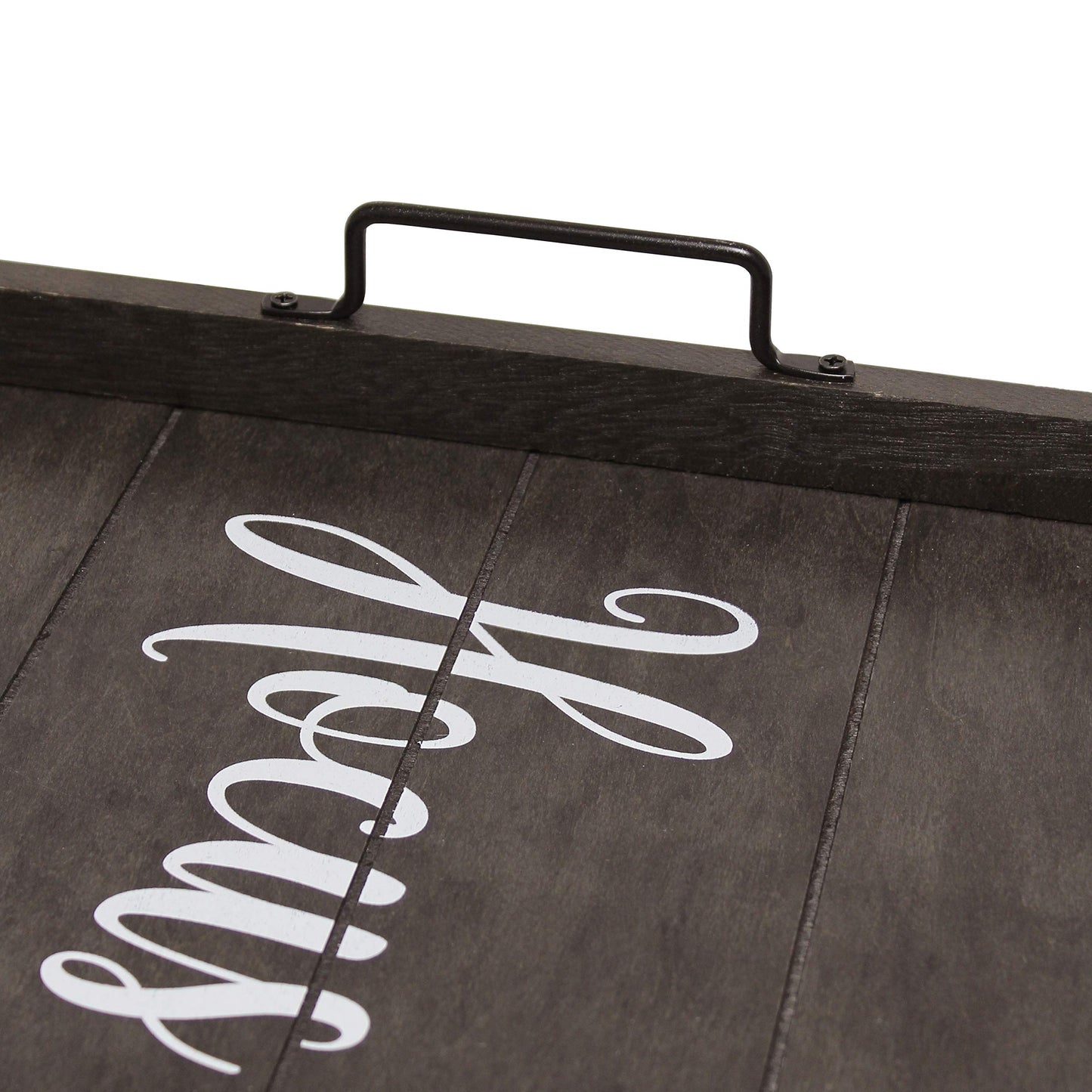 Elegant Designs HG2000-KHP Halloween Witch Decorative Wood Serving Tray w/Handles, 15.50" x 12", Black Wash Hocus Pocus