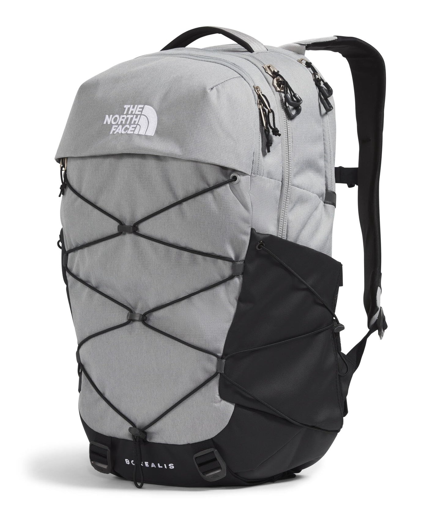 The North Face Borealis Commuter Laptop Backpack - Water Repellent, Laptop Sleeve, Large Main Compartment, Meld Grey Dark Heather/TNF Black-NPF, One Size