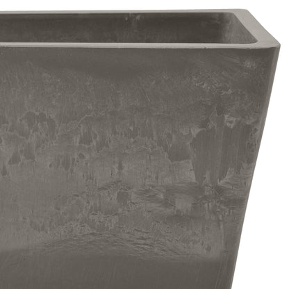 Arcadia Garden Products PSW U45CT Plastic/Stone/Wood Composite Simplicity Window Box, No Drainage Hole (Drillable), 17.5" x 7" x 6", Cement Color
