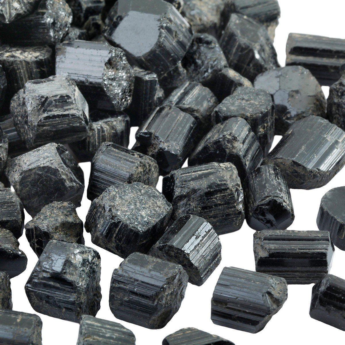 rockcloud 1 lb Natural Crystals Raw Rough Stones for Cabbing,Tumbling,Cutting,Lapidary,Polishing,Reiki Crytsal Healing,Black Tourmaline Small Size