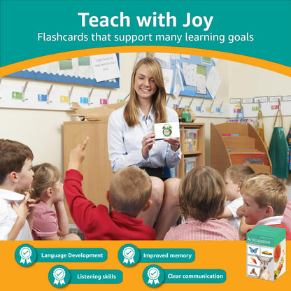 Picture My Picture Articulation Flash Card Set – Speech Therapy Tool for Vocabulary, Communication & Thinking, Scratch-Resistant with Activity Guide, Suitable for Education, ESL & ABA – Set of 210