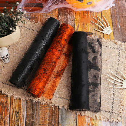 Yonuni Halloween Table Runner, Black Bat Table Runners for Halloween Decor/Party Dinner Table Decoration