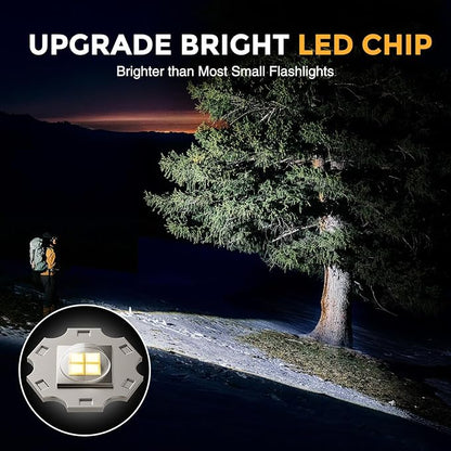 BUCASA Rechargeable Flashlights High Lumens 6 Pack, Brighter Small Flashlight Powerful Tactical Flashlights Rechargeable, Waterproof LED Flashlight with 3 Zoomable Modes for Camping Emergency