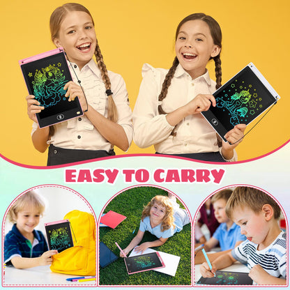 Zhehao 20 Pack LCD Writing Tablet for Kids: 8.5 Inch Colorful Drawing Doodle Boards - Reusable Erasable Doodle Board Educational Learning Toys Gifts for Toddlers Ages 3-8 Party Favors(Pastel,Cute)