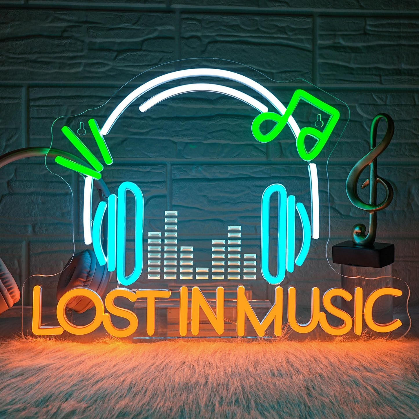 LooKLight Guitar Rock and Roll Neon Sign,Neon Light Sign,Led Neon Light for Wall Decor,Guitar Shape Light Up Sign,USB Neon for Bar Live Music Vocal Recital Concert Man Cave