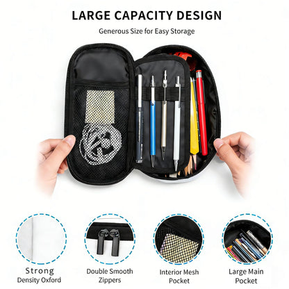 Droerfes Black White Checkered Pencil Case Pencil Pouch Large Capacity Pen Bag School Office Organizer Stationery Storage Box For Girls Boys Teen Kids