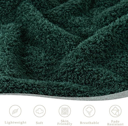 Exclusivo Mezcla Fleece King Size Bed Blanket, Ultra Soft, Lightweight and Fuzzy Forest Green Blanket for Women, Home Decor, 90x104 Inches