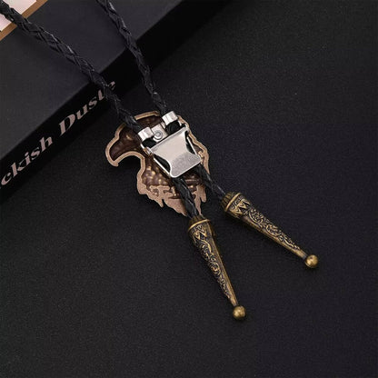 HLYMPONY 250th Anniversary of USA Eagle Bolo Tie, Western Cowboy Patriotic Accessory for Men (Bronze)