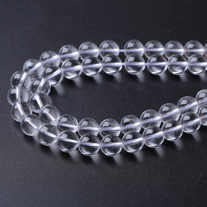 32PCS 12MM Clear White Crystal Quartz Stone Beads Natural Gemstone Bead Crystal Healing Energy Jewelry Making DIY 15 inches (Blue Tiger Eye, 13 mm)