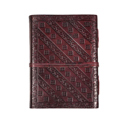 Lord of Battles Handcrafted Genuine Leather Tree of Life Journal with Leather Cord