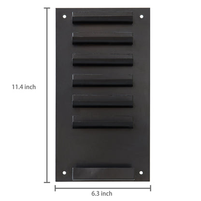 MyGift 2-Pack Vertical Whiteboard Dry Erase Marker Holder, 7-Slot Wall Mounted Organizer for Classroom Office Home, Black