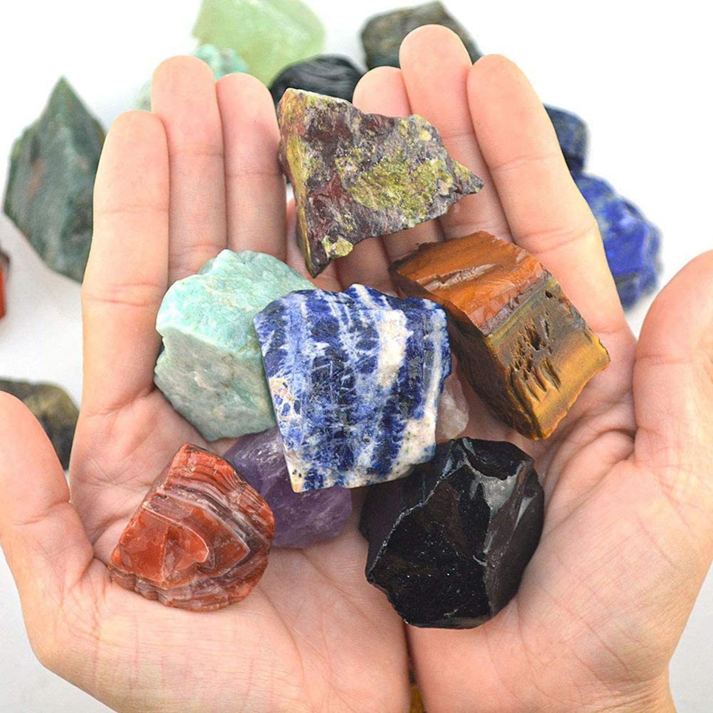 Lava Rock Raw Crystals Healing Crystals Natural Rough Stones 1.2-2" for Tumbling, Fountain Rocks, Yoga, Meditation, Polishin, Gift 25