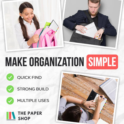 Binder Dividers with Tabs 1-20 Numbered – A4 (3 Pack) | Dividers for 3 Ring Binder | Numbered Tab Dividers for Office, School & Home Organization - The Paper Shop