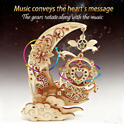 3D Wooden Puzzles for Adults Teens DIY Music Box Wood Model Kit Craft Kits Mechanical Engineering Building Toys to Build for Age 14+ Years Old Cool Birthday Gift