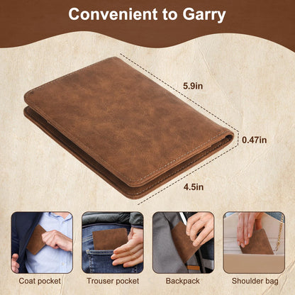 To My Grandson Gifts, Leather Passport Holder for Men Personalized Engraved Passport Holder,Birthday Christmas Gifts (I WISH YOU GRANDSON)