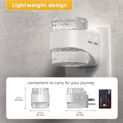 L LOHAS LED Night Light, 3CCT Bubble Night Lights Plug into Wall,2 Pack 3000K/4000k/5000K Adjustable Night Light,Dimmable Nightlights with Dusk to Dawn Sensor for Rooms Bathroom Hallway