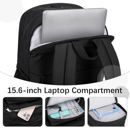 abshoo 34L Large Backpack for School Water Resistant Women Men Bookbag For College, Middle High School, Travel (Black)