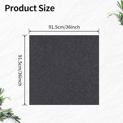 Large Bird Cage Mat, Under Pet Cage Mat, Absorbent/Waterproof Felt Pad for Bird Cages, Reptile Aquariums, Dog Kennels, with Non-Slip Backing for Hard Floors and Surfaces (36 x 36 inch)