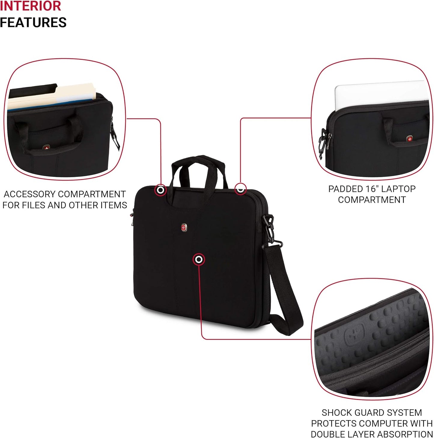 Wenger Legacy 15.6 Inch Ultra Computer Slimcase, Black, One Size
