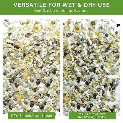 NUPICK 12 lbs Pebbles for Indoor Plants, 1/5 Inch Pea Gravel for Fish Tank, Polished Decorative Rocks for Succulent, Natural River Stones for Vases, Cactus, Landscaping, Bird Bath, Aquarium, Jade