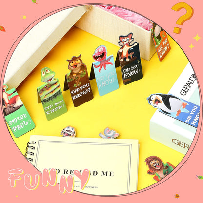 Sepamoon 48 Pcs Animal Magnetic Bookmarks, Cute Page Markers for Classroom Rewards, Teacher Prize Supplies, Reading Incentives, Party Favors, Book Lovers Gifts Bulk