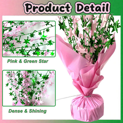 6 Pack Pink Green Witch Birthday Party Decoration Metallic Foil Spray Centerpiece Star Table Decoration Burst Table Centerpieces for Halloween Witch Princess Holiday Party Supplies Decor