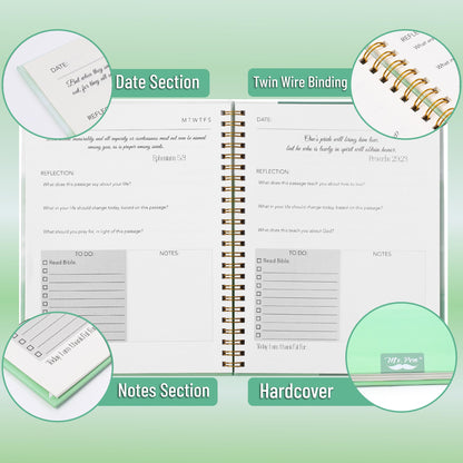 Mr. Pen- Bible Journaling Kit for Women, Bible Highlighters and Pens No Bleed, Notes, Tabs, Washi Tape & Journal for Devotions, Prayer & Christian Gifts