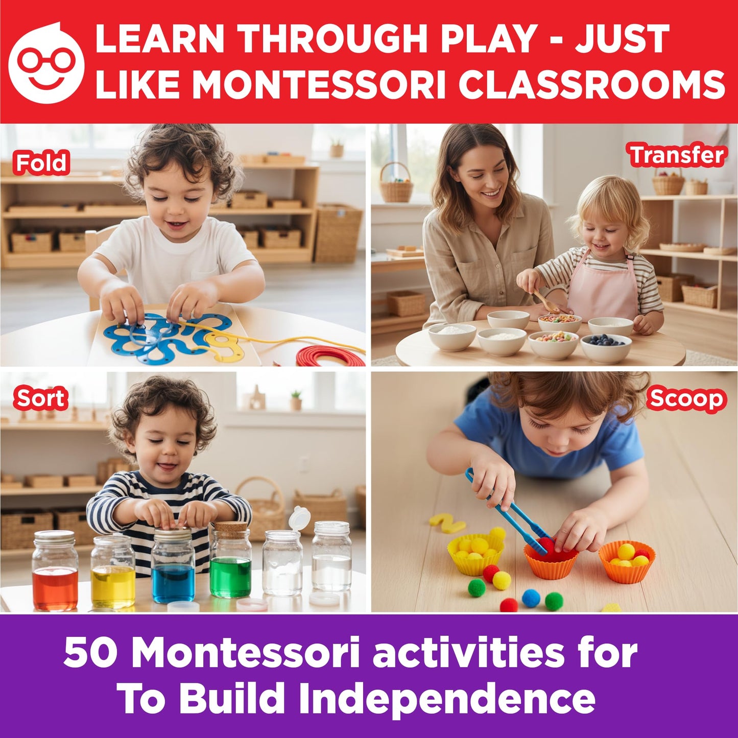 Doctor Jupiter My First Box of Montessori Learning for Toddlers 1+ Year Olds | Montessori Toys, Birthday Gift for 1 2 3 Year Old Boys & Girls | Learning & Educational Activities for 1+ Year Old