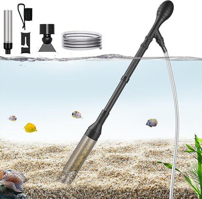Carefree Fish Aquarium Gravel Cleaner 6Ft Hose Fish Tank Water Changer Sand Vacuum Adjustable Length ABS(for 20~100Gal Tank) 2026 New Upgrade Version