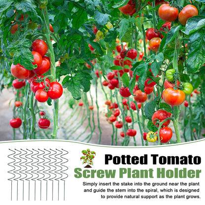 Wshxjzyay 10 Pack Tomato Twist Stake, Spiral Tomato Stakes for Indoor Outdoor, Spiral Garden Stakes for Climbing Plants, Tomatoes, Roses & Garden Vines