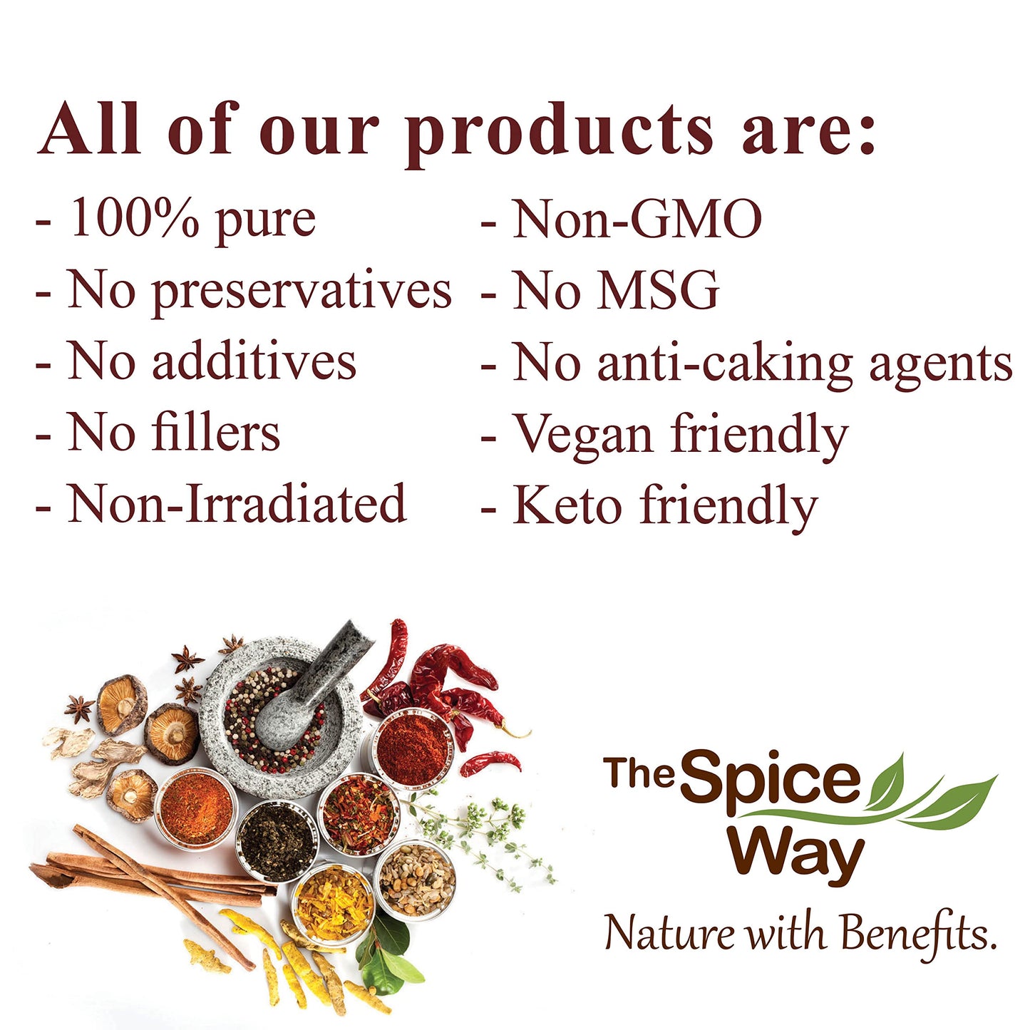 The Spice Way - Baharat Spice Blend Mix 2 oz (Middle Eastern Seasoning) No Additives, No Preservatives, No Fillers, Just Spices and Herbs We Grow, Dry and Blend In Our Farm. Resealable Bag