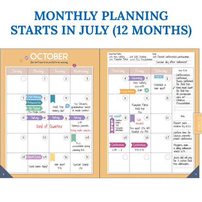 Carson Dellosa Education Crafty & Cool Teacher Planner 2026-2027, Undated 8"x11" Lesson Plan Book With Stickers, Class Schedule,Weekly Calendar, ... Haves, Homeschool Essentials, School Supplies
