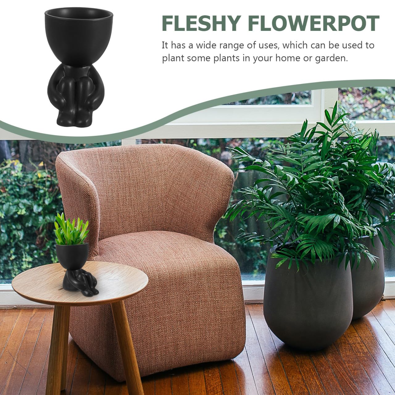 KESYOO Creative Ceramic Succulent Plant Pot with Modern Design Flower Holder Container for Indoor Outdoor Garden Gift for Plant Lovers and Succulent Enthusiasts